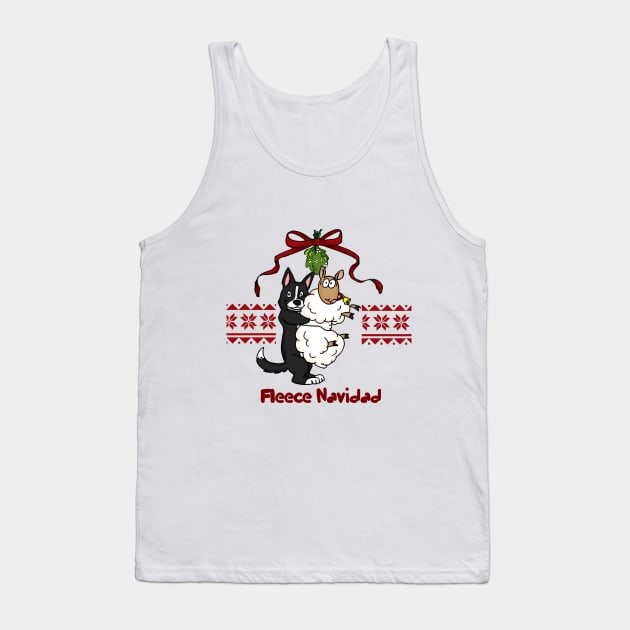 Fleece Navidad Tank Top by Ahkneetah